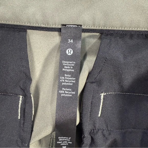 Lululemon ABC Pants Men Sz 34 Slim Fit Green Commission Warpstreme Chino LM5AF3S - Picture 6 of 11
